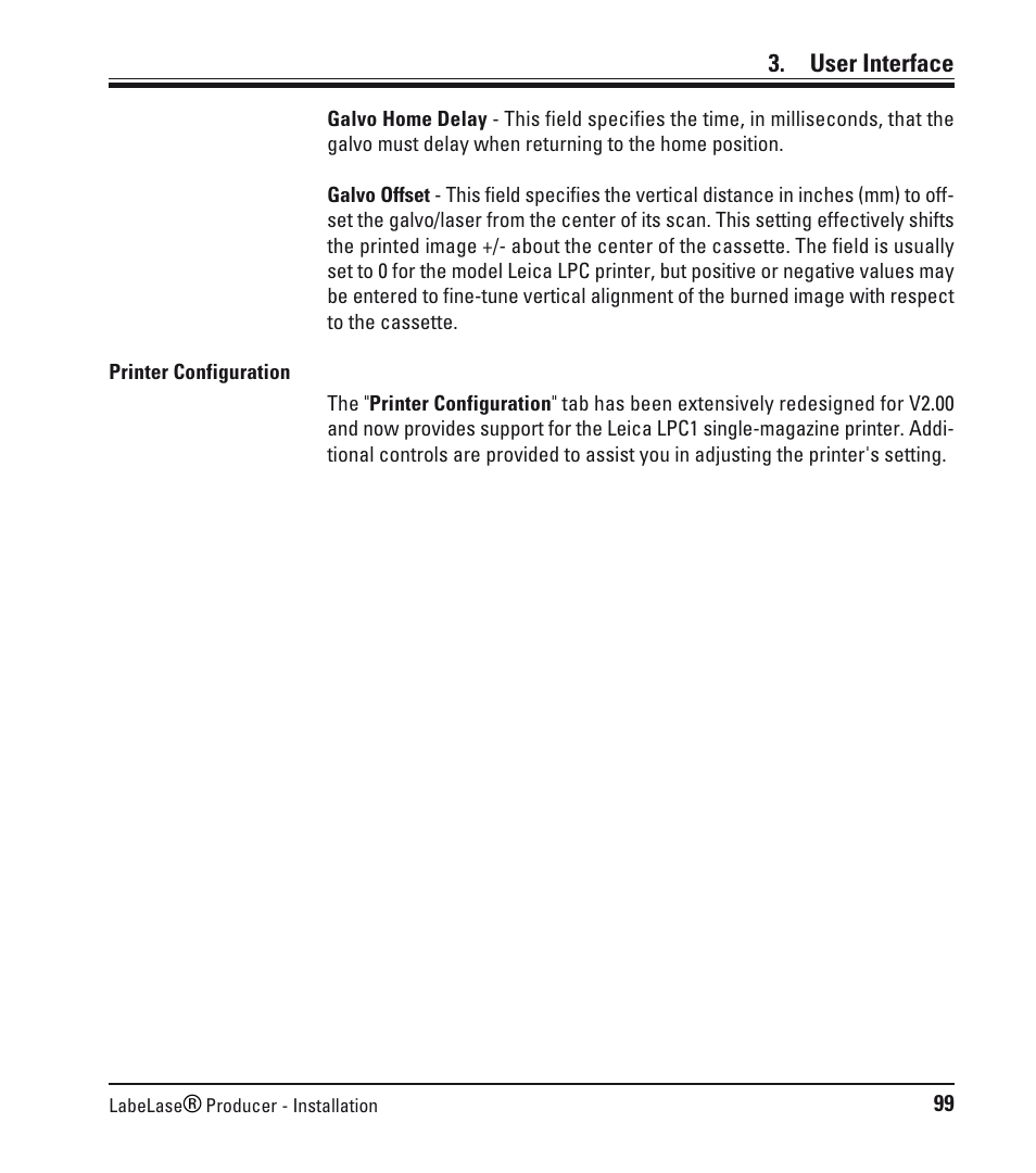 User interface | Leica Biosystems LPC Software installation User Manual | Page 99 / 188