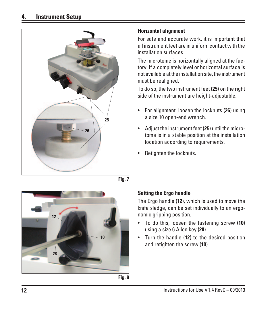 Instrument setup | Leica Biosystems SM2010 R User Manual | Page 14 / 46