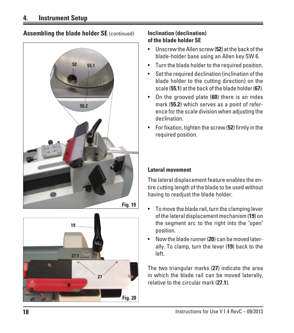 Instrument setup | Leica Biosystems SM2010 R User Manual | Page 20 / 46