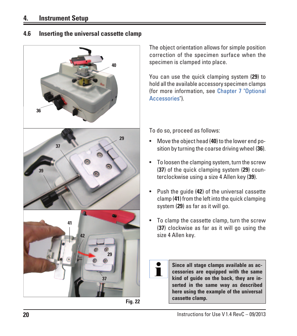 Instrument setup | Leica Biosystems SM2010 R User Manual | Page 22 / 46