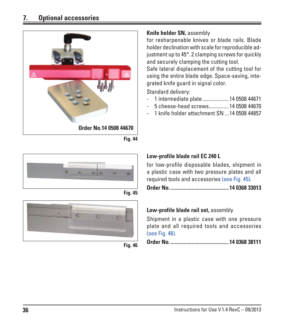 Optional accessories | Leica Biosystems SM2010 R User Manual | Page 38 / 46