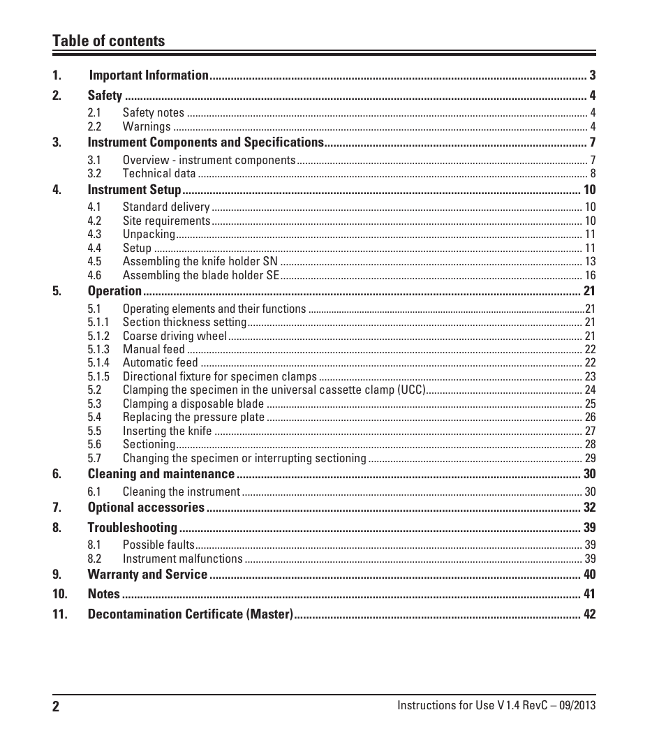 Leica Biosystems SM2010 R User Manual | Page 4 / 46