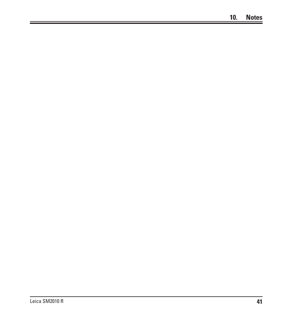 Notes | Leica Biosystems SM2010 R User Manual | Page 43 / 46