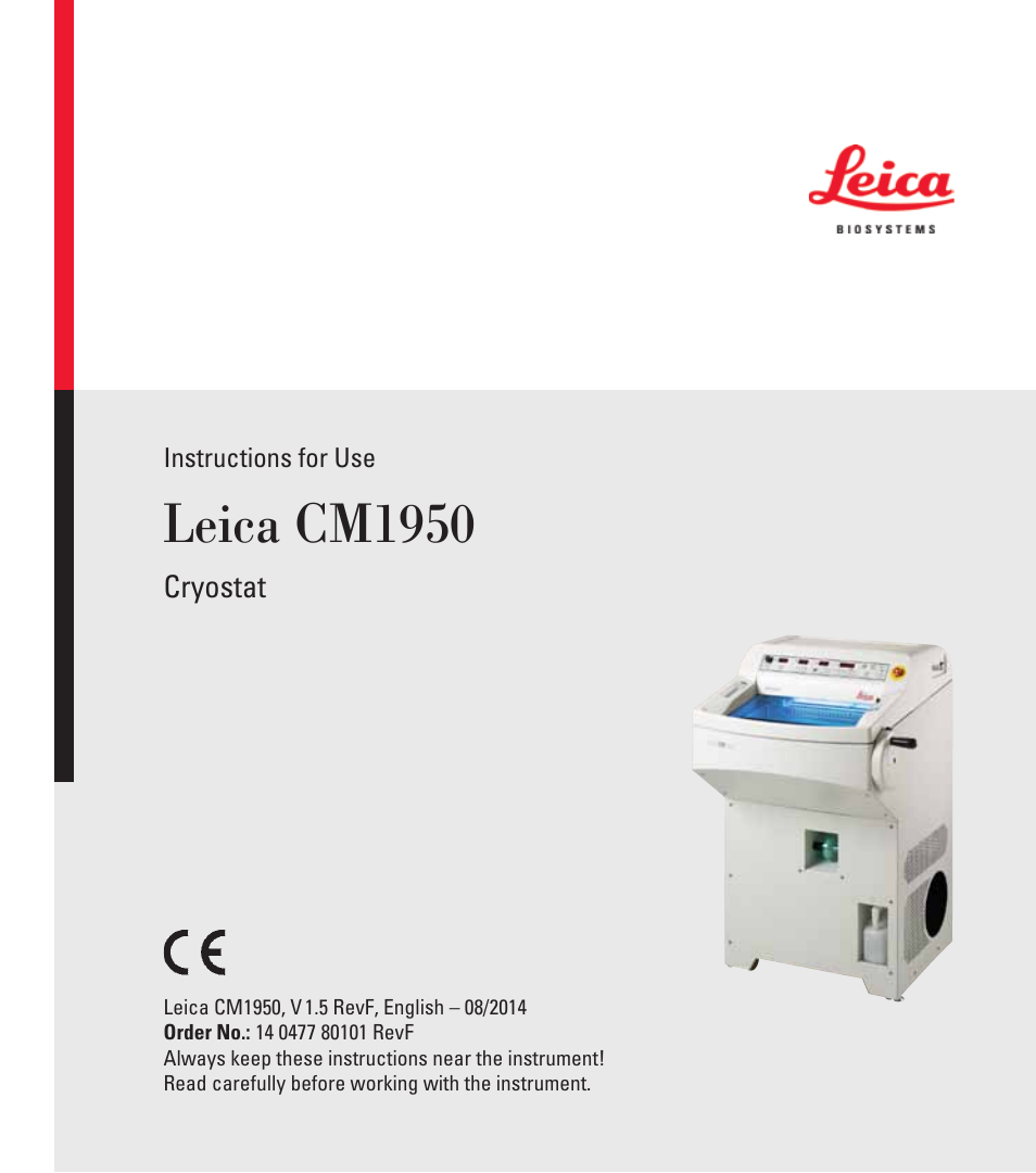 Leica Biosystems CM1950 User Manual | 78 pages