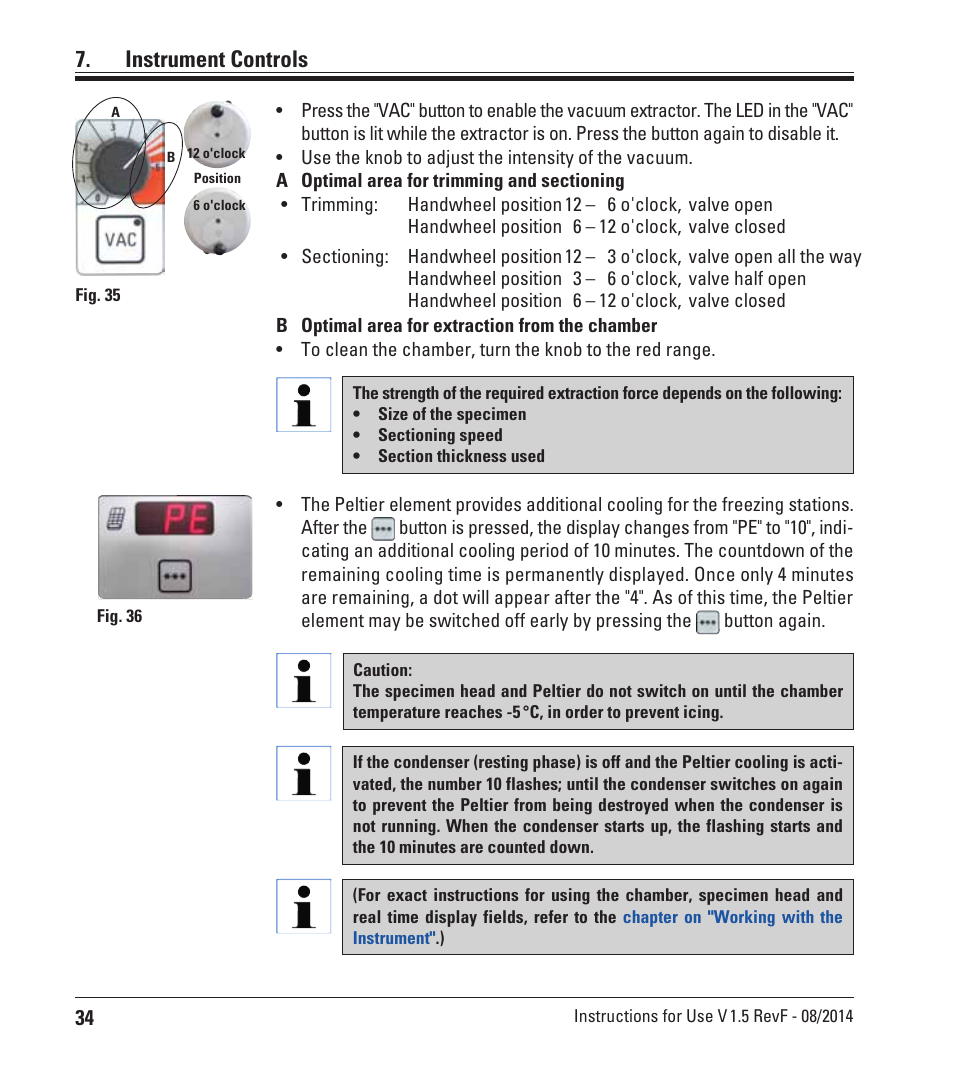 Instrument controls | Leica Biosystems CM1950 User Manual | Page 34 / 78