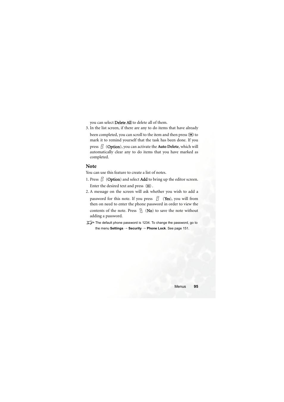 Note | BenQ S660C User Manual | Page 109 / 174