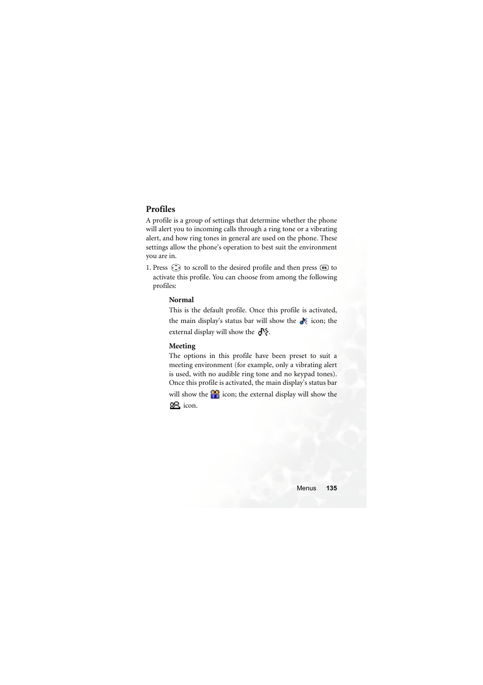 Profiles, Normal, Meeting | BenQ S660C User Manual | Page 149 / 174