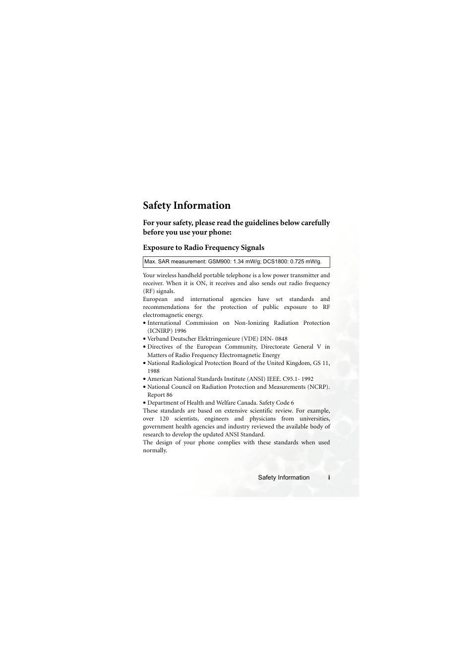 Safety information | BenQ S660C User Manual | Page 3 / 174