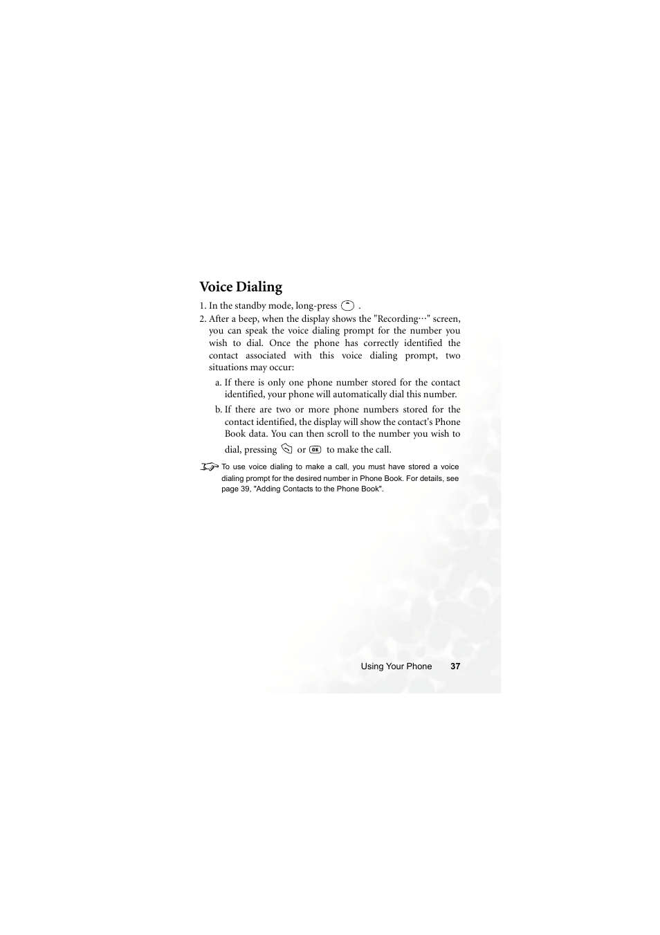 Voice dialing | BenQ S660C User Manual | Page 51 / 174