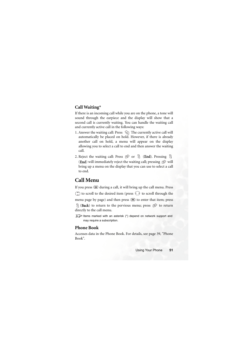 Call menu | BenQ S660C User Manual | Page 65 / 174