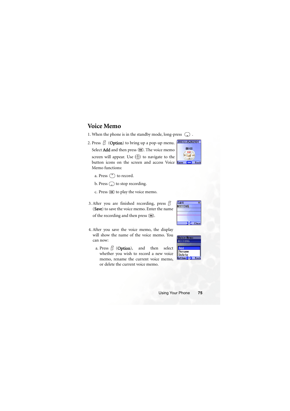 Voice memo | BenQ S660C User Manual | Page 89 / 174