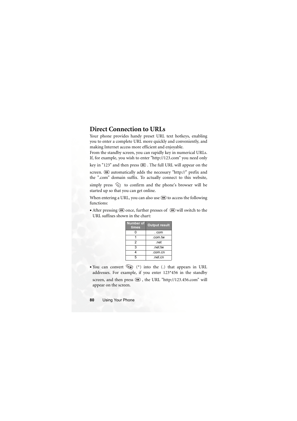 Direct connection to urls | BenQ S660C User Manual | Page 94 / 174