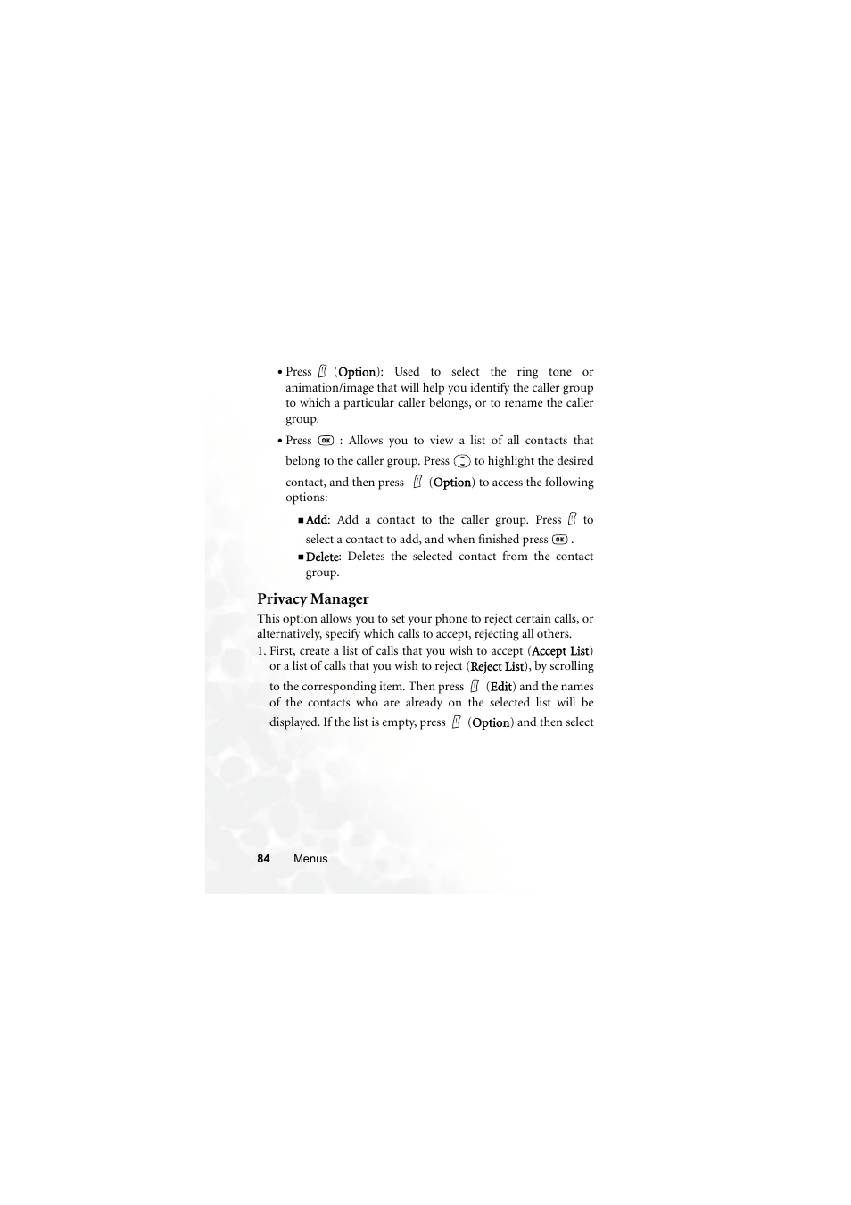 Privacy manager | BenQ S660C User Manual | Page 98 / 174