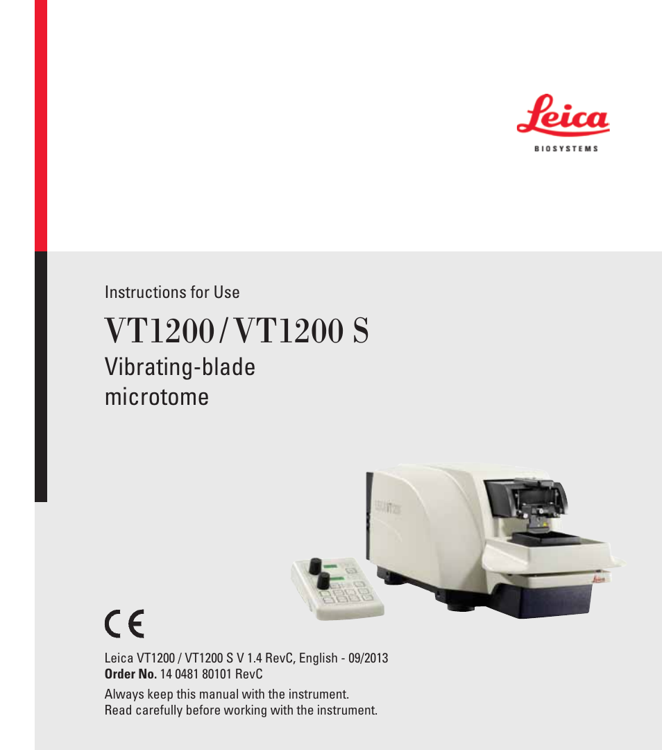 Leica Biosystems VT1200/VT1200 S User Manual | 62 pages