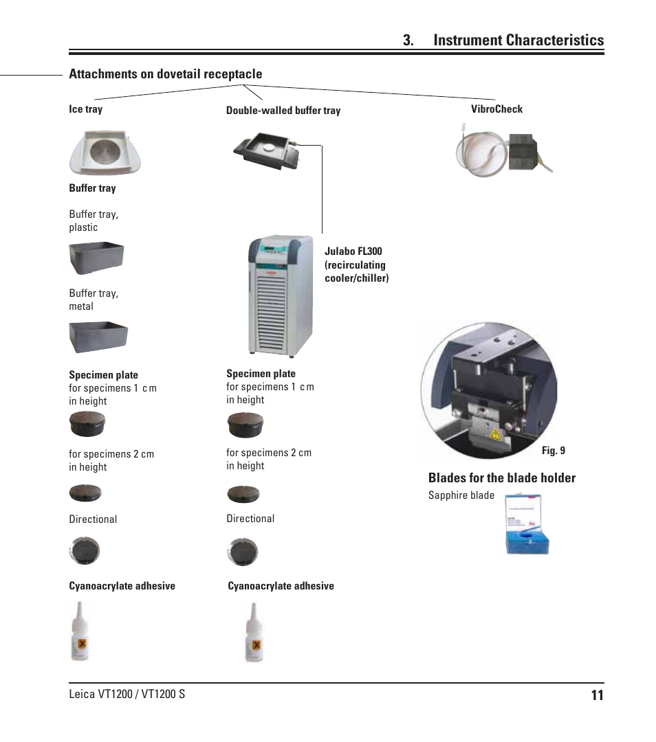 Instrument characteristics | Leica Biosystems VT1200/VT1200 S User Manual | Page 13 / 62