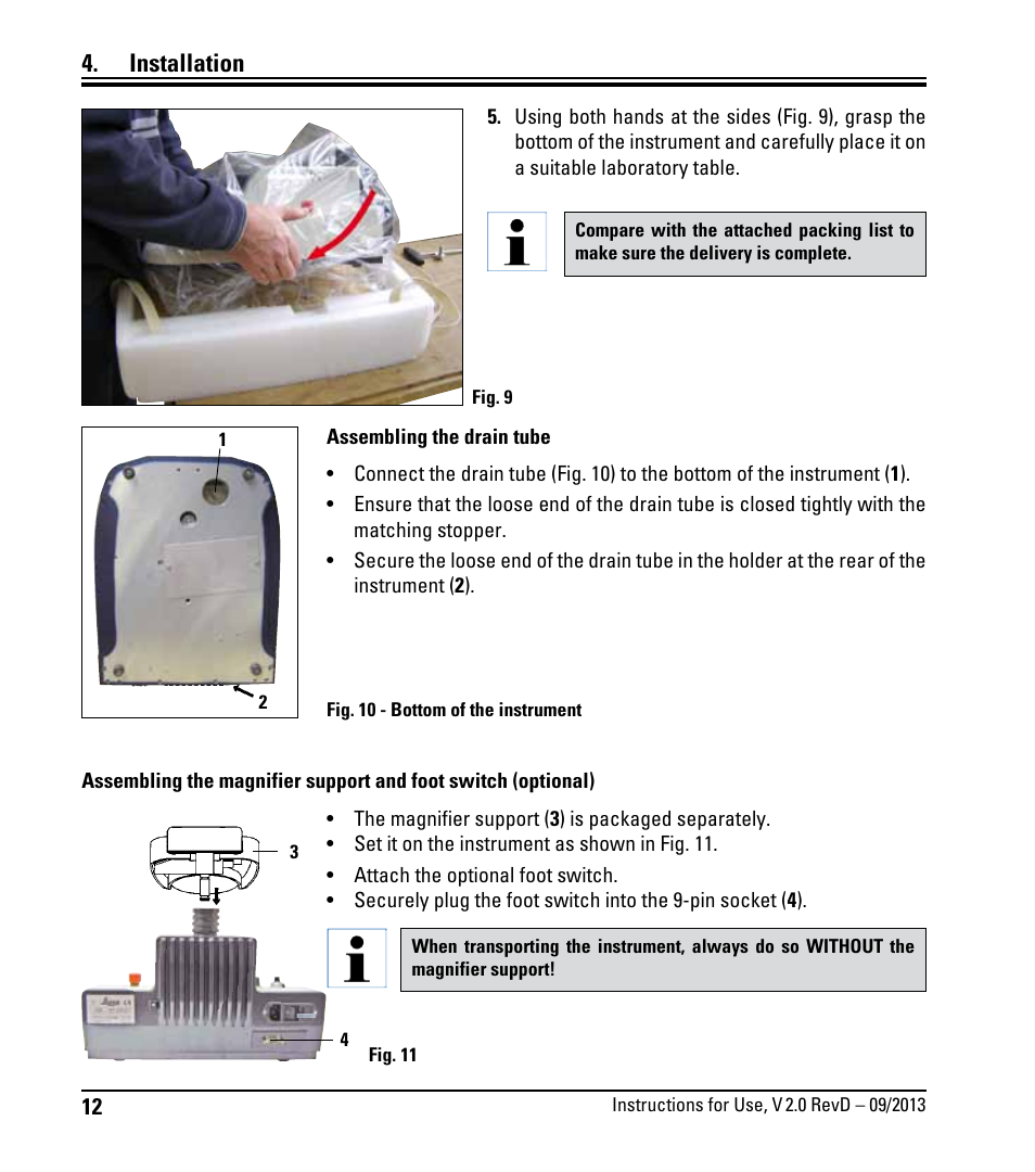 Installation | Leica Biosystems VT1000 S User Manual | Page 14 / 42