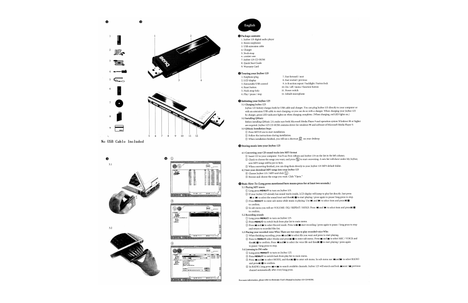 BenQ Joybee 125 User Manual | Page 2 / 81