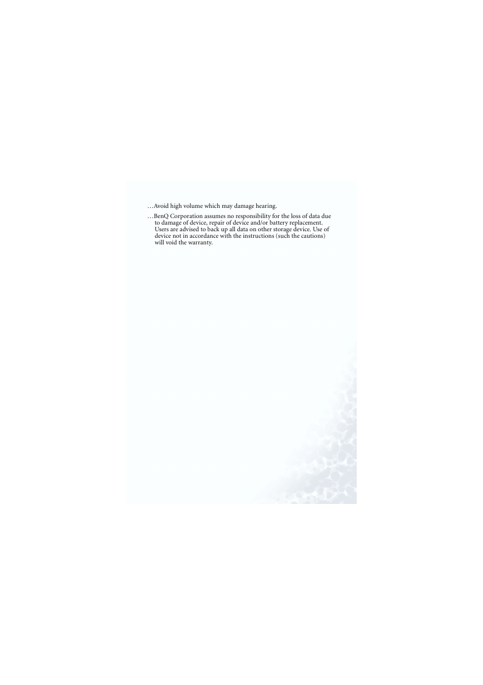 BenQ Joybee 125 User Manual | Page 5 / 81