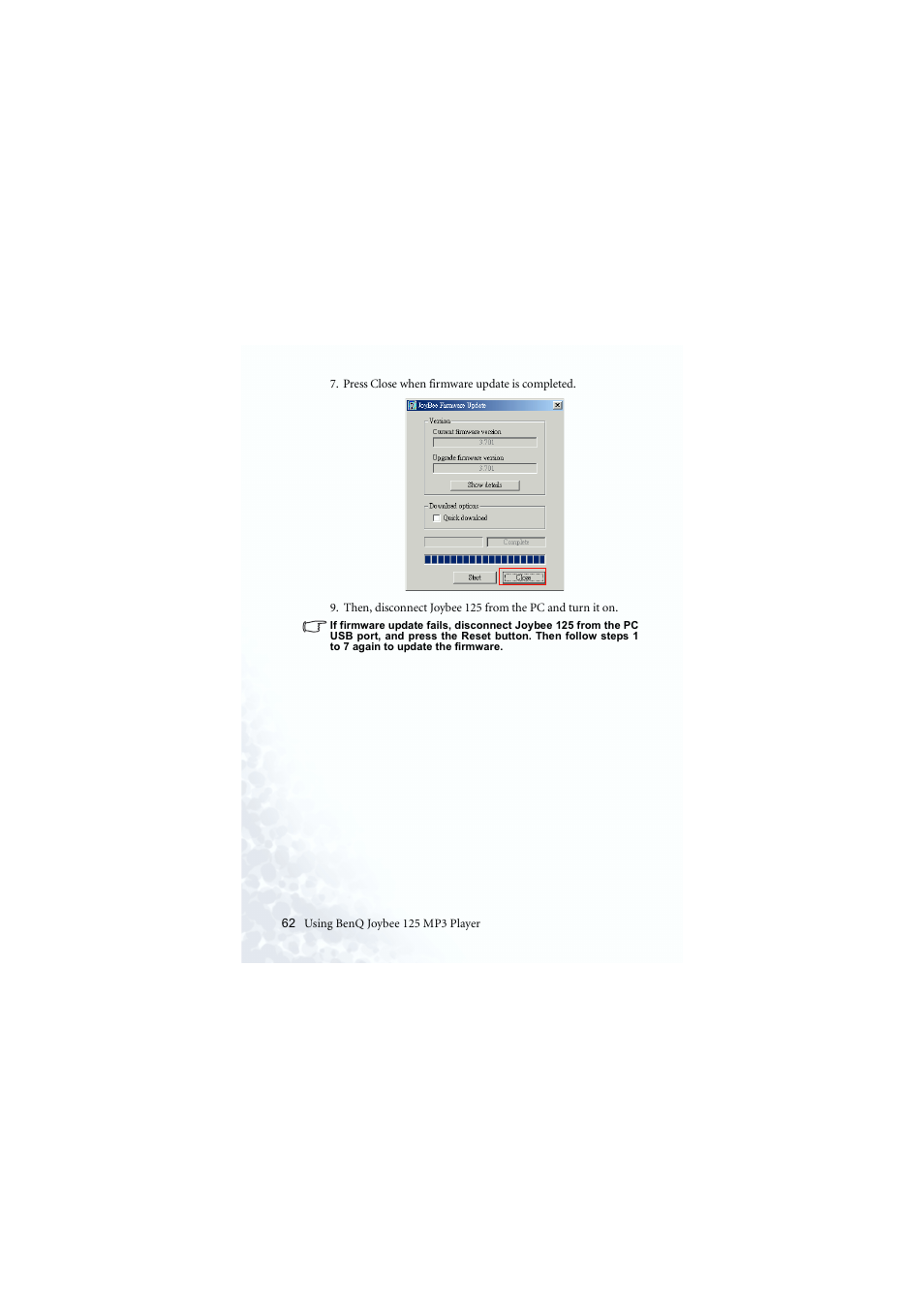 BenQ Joybee 125 User Manual | Page 72 / 81