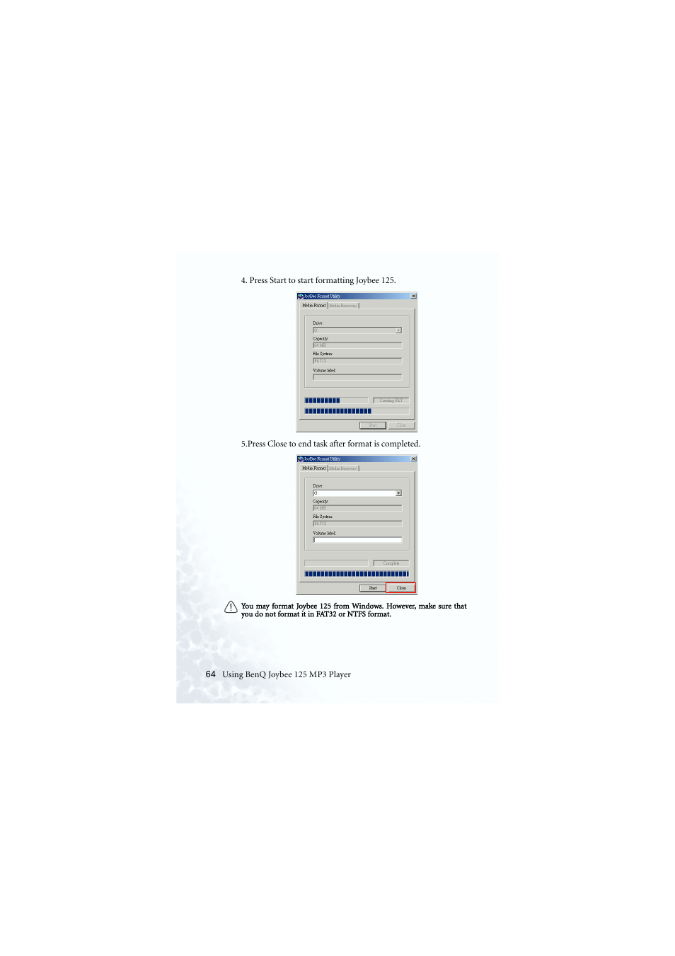 BenQ Joybee 125 User Manual | Page 74 / 81