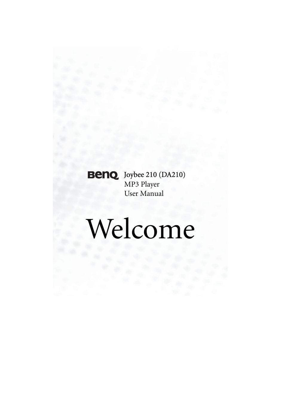 BenQ Joybee 210 User Manual | 40 pages
