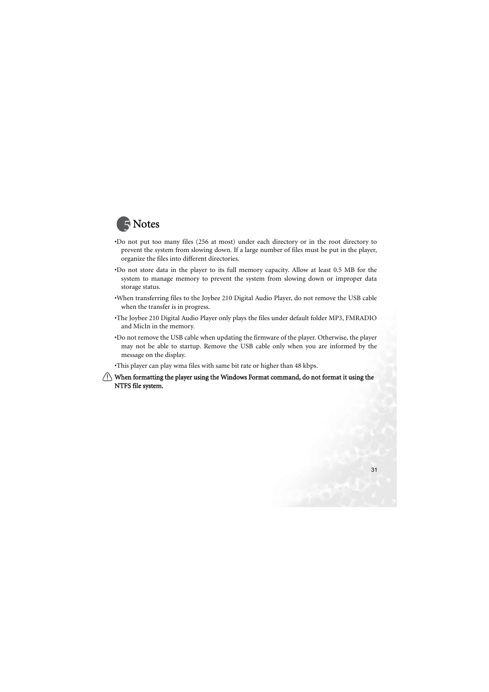 Notes | BenQ Joybee 210 User Manual | Page 37 / 40