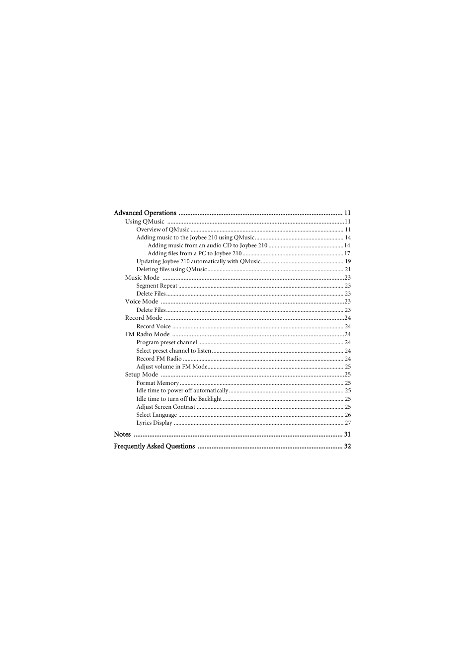 BenQ Joybee 210 User Manual | Page 6 / 40