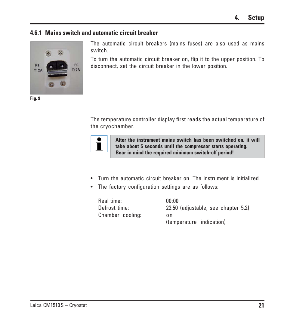 Setup | Leica Biosystems CM1510-S User Manual | Page 21 / 56