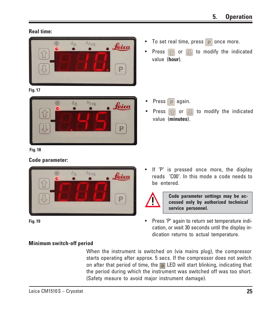 Operation | Leica Biosystems CM1510-S User Manual | Page 25 / 56