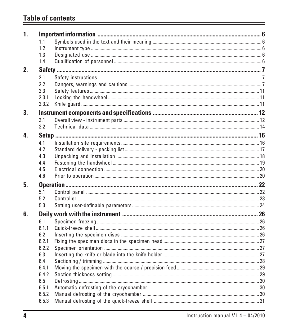 Leica Biosystems CM1510-S User Manual | Page 4 / 56