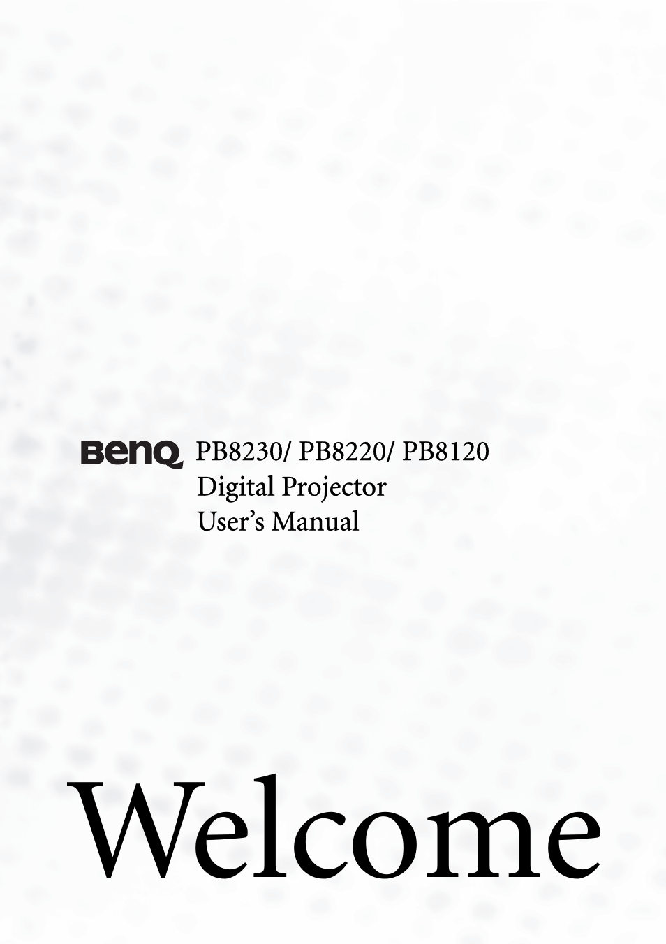 BenQ PB8120 User Manual | 38 pages