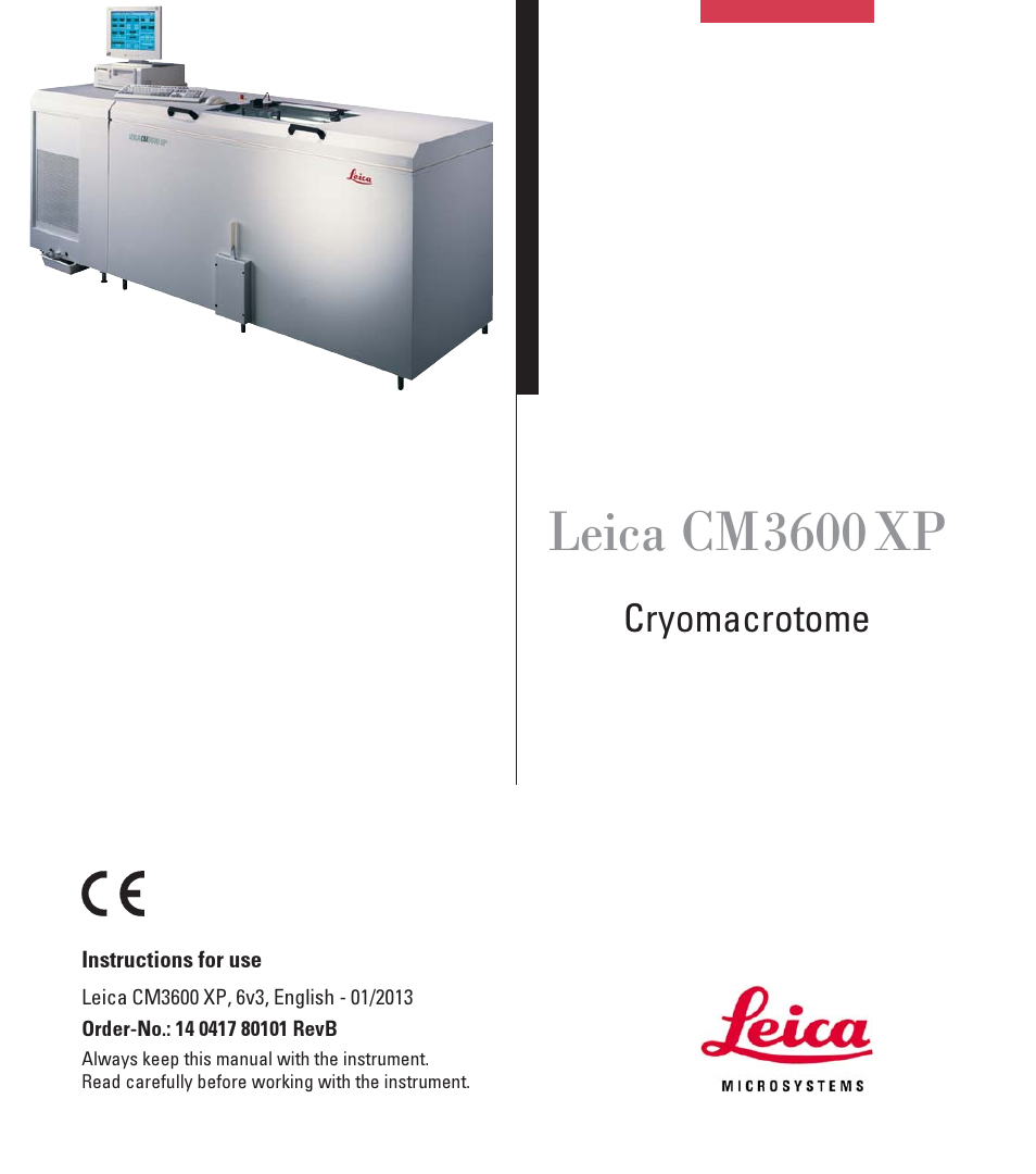 Leica Biosystems CM3600 XP User Manual | 114 pages