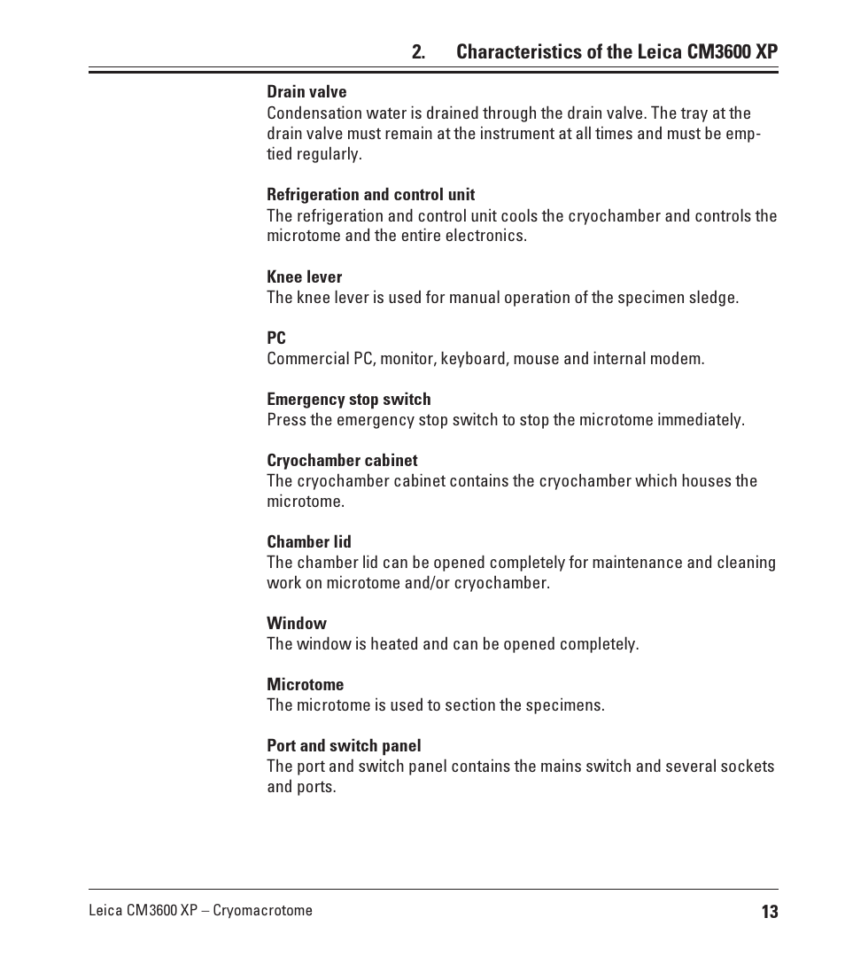Leica Biosystems CM3600 XP User Manual | Page 13 / 114