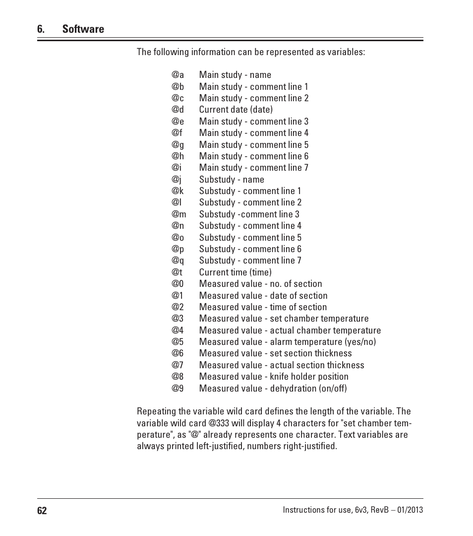 Software | Leica Biosystems CM3600 XP User Manual | Page 62 / 114