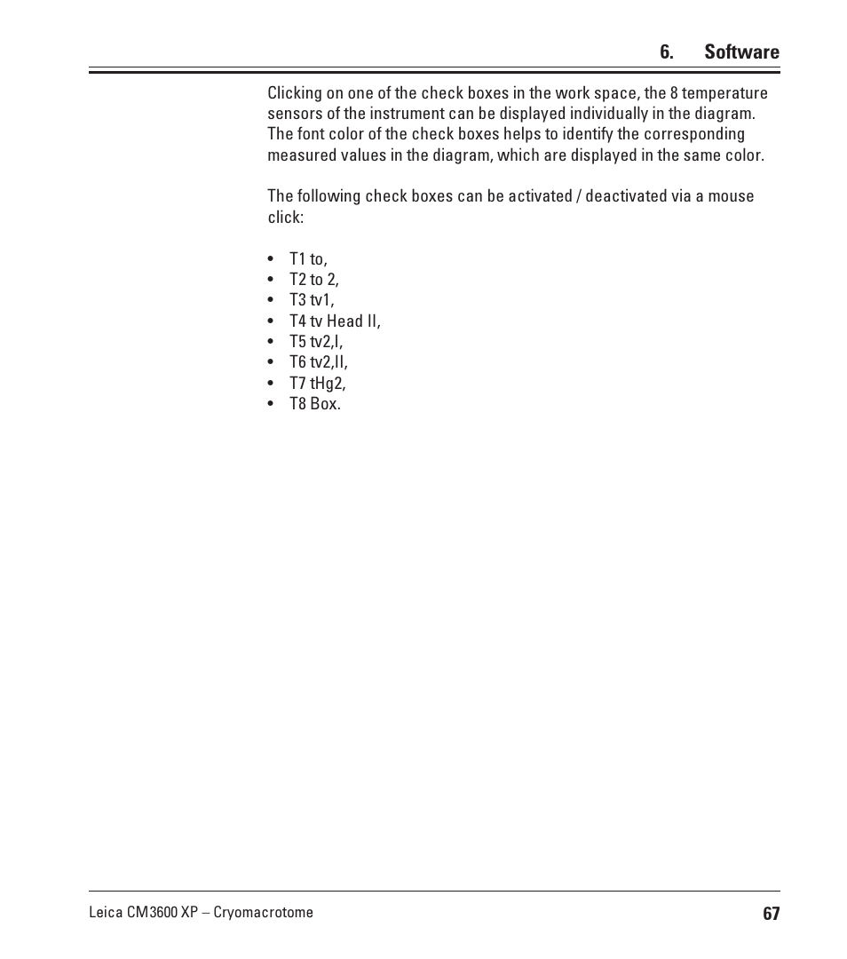 Software | Leica Biosystems CM3600 XP User Manual | Page 67 / 114