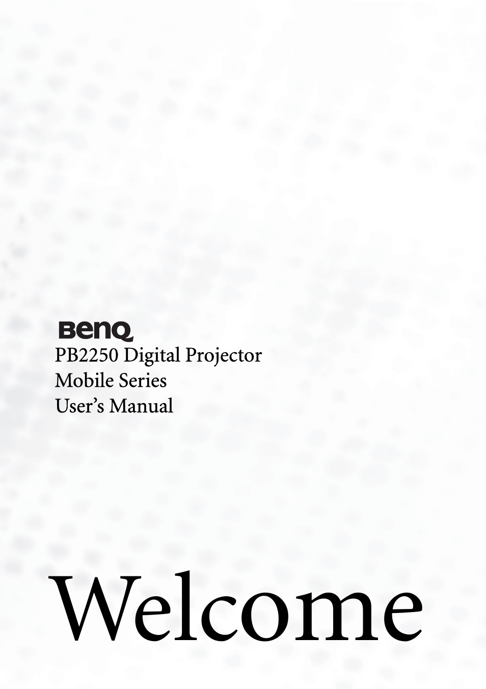 BenQ PB2250 User Manual | 44 pages