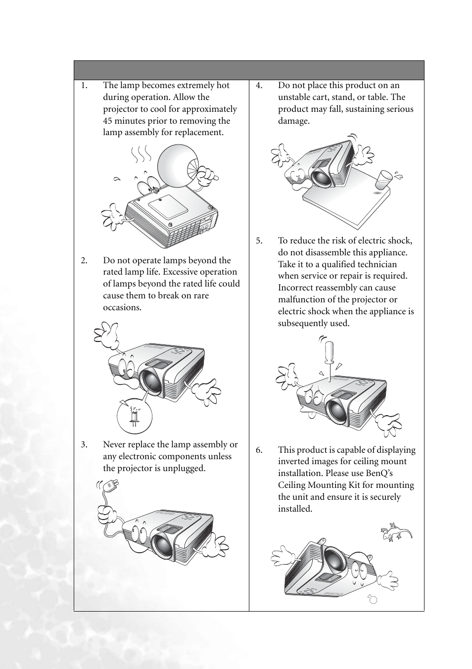 BenQ PB2250 User Manual | Page 6 / 44