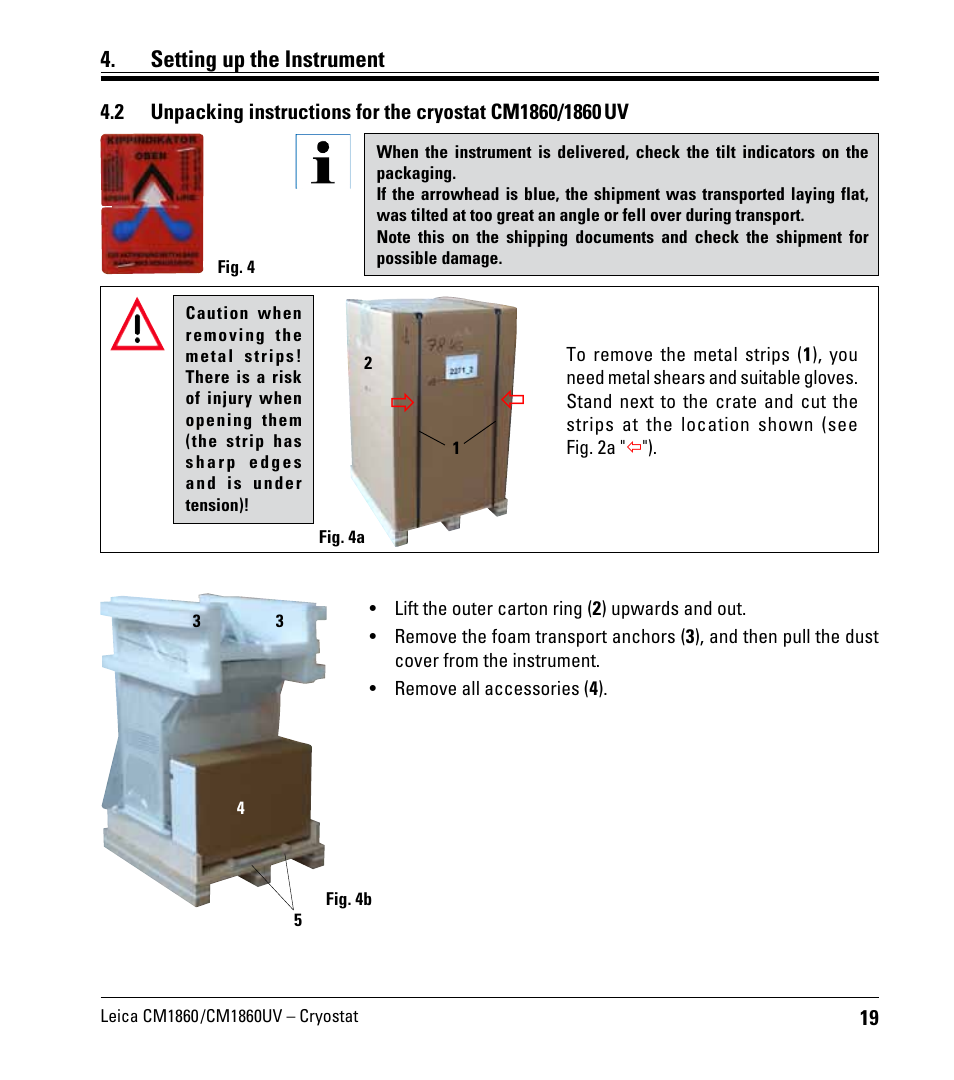 Setting up the instrument | Leica Biosystems CM1860/CM1860 UV User Manual | Page 19 / 98