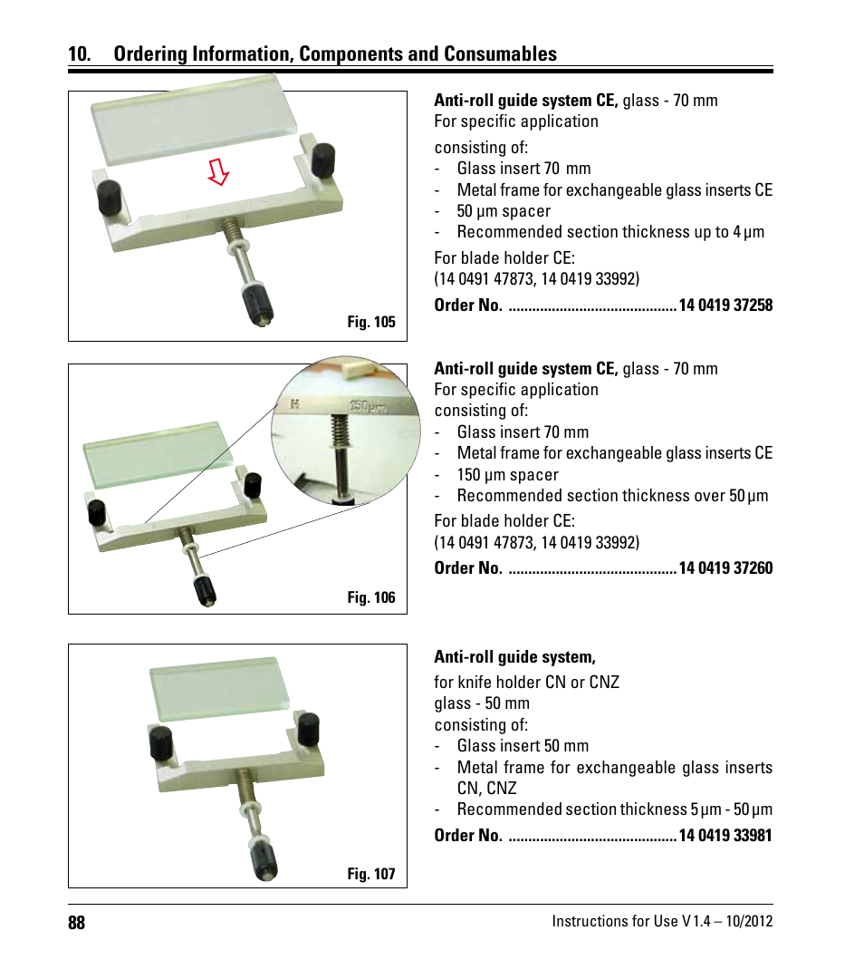 Leica Biosystems CM1860/CM1860 UV User Manual | Page 88 / 98