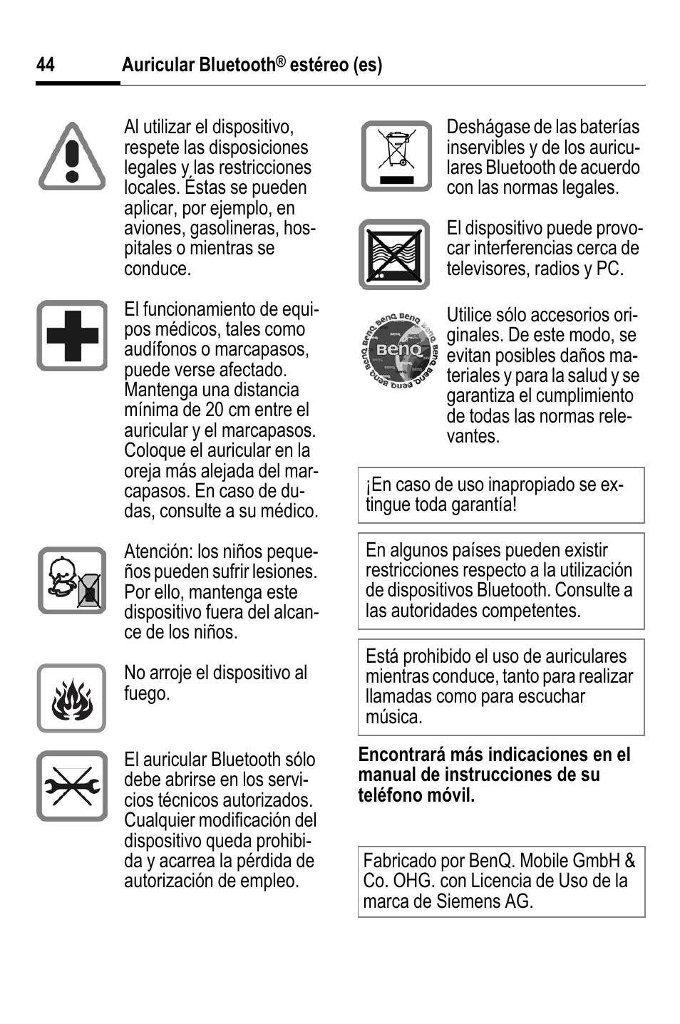 BenQ HHB-750 User Manual | Page 45 / 105