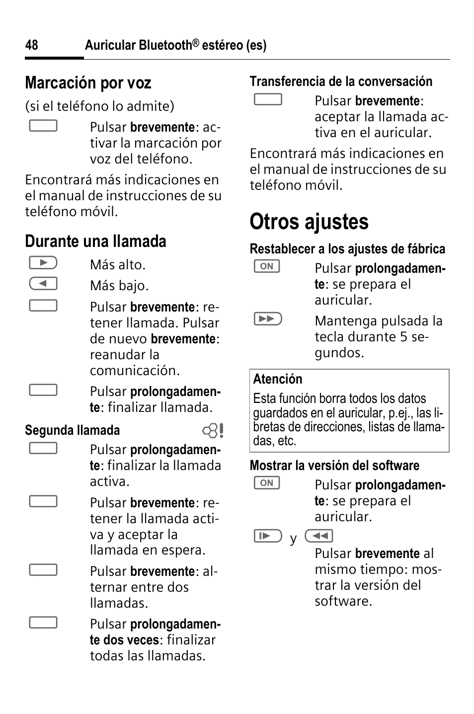 Otros ajustes, Marcación por voz, Durante una llamada | BenQ HHB-750 User Manual | Page 49 / 105