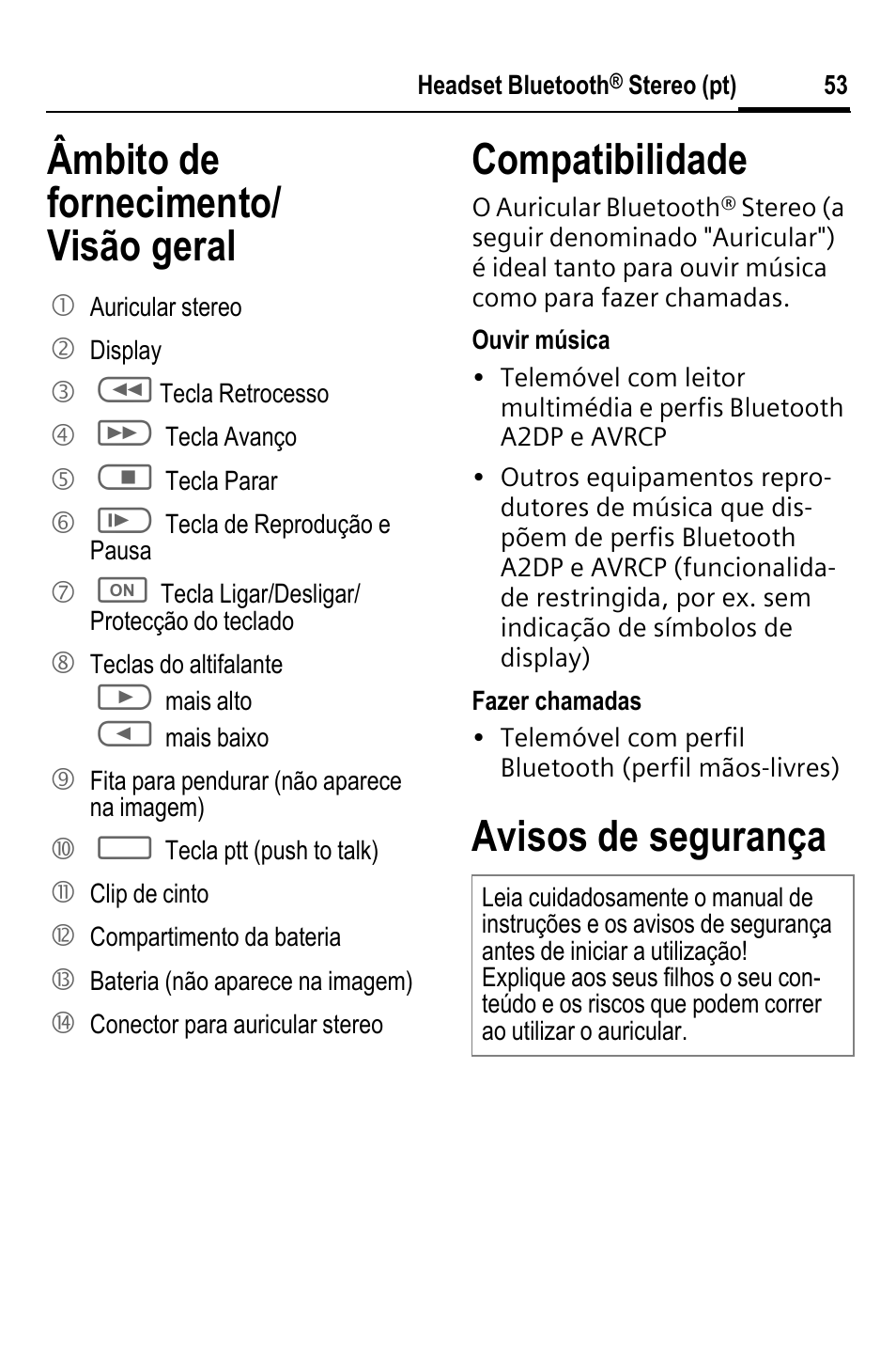 Avisos de segurança | BenQ HHB-750 User Manual | Page 54 / 105