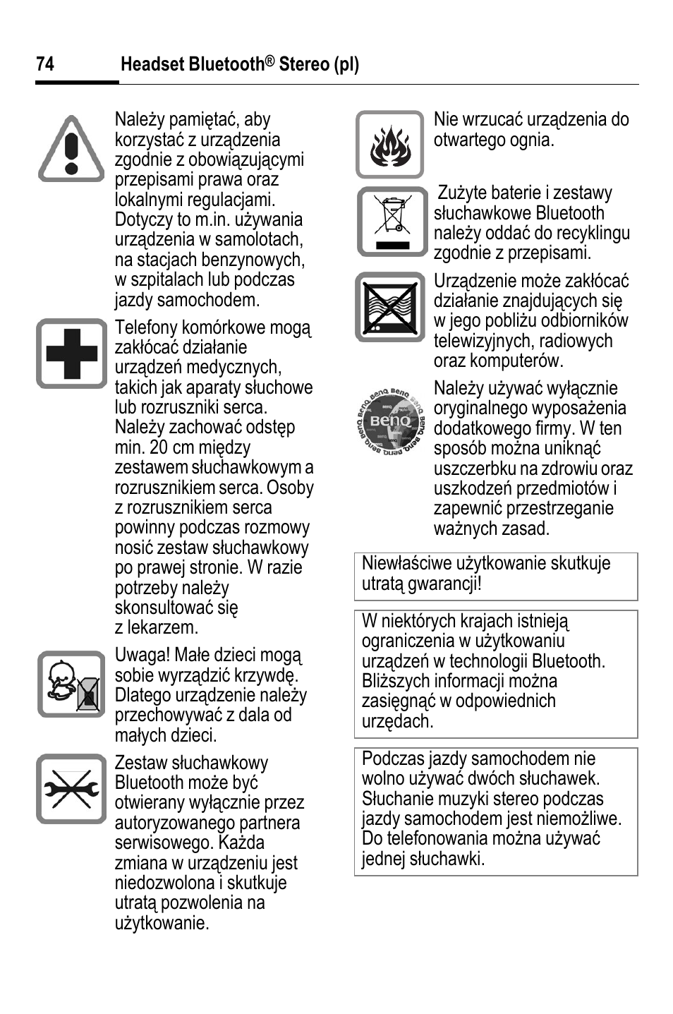 BenQ HHB-750 User Manual | Page 75 / 105