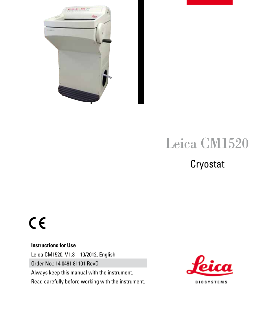 Leica Biosystems CM1520 User Manual | 92 pages