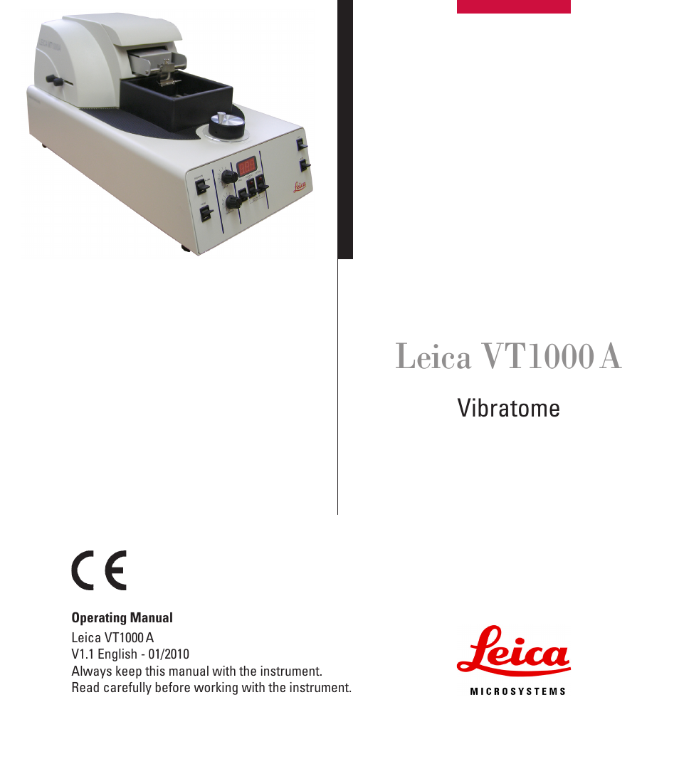 Leica Biosystems VT1000 A User Manual | 49 pages