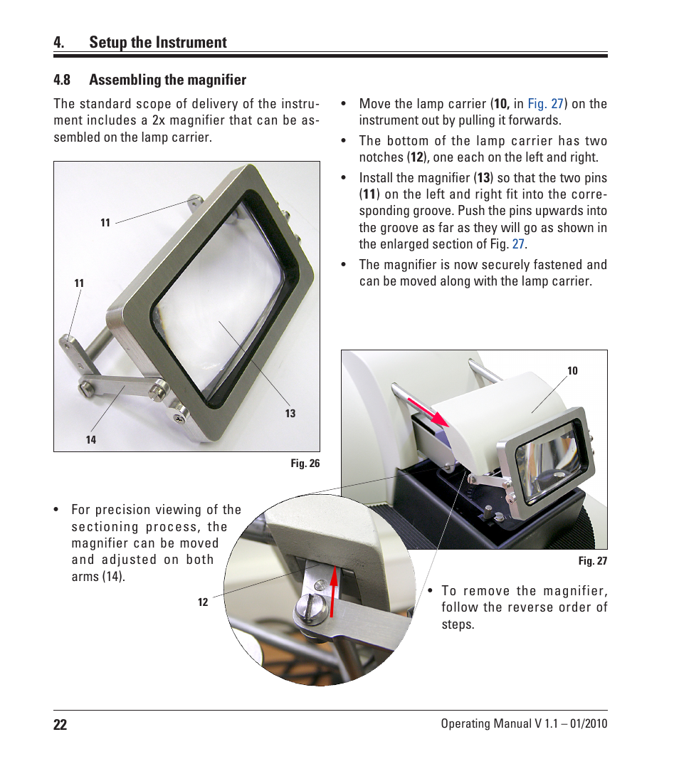 Setup the instrument | Leica Biosystems VT1000 A User Manual | Page 22 / 49