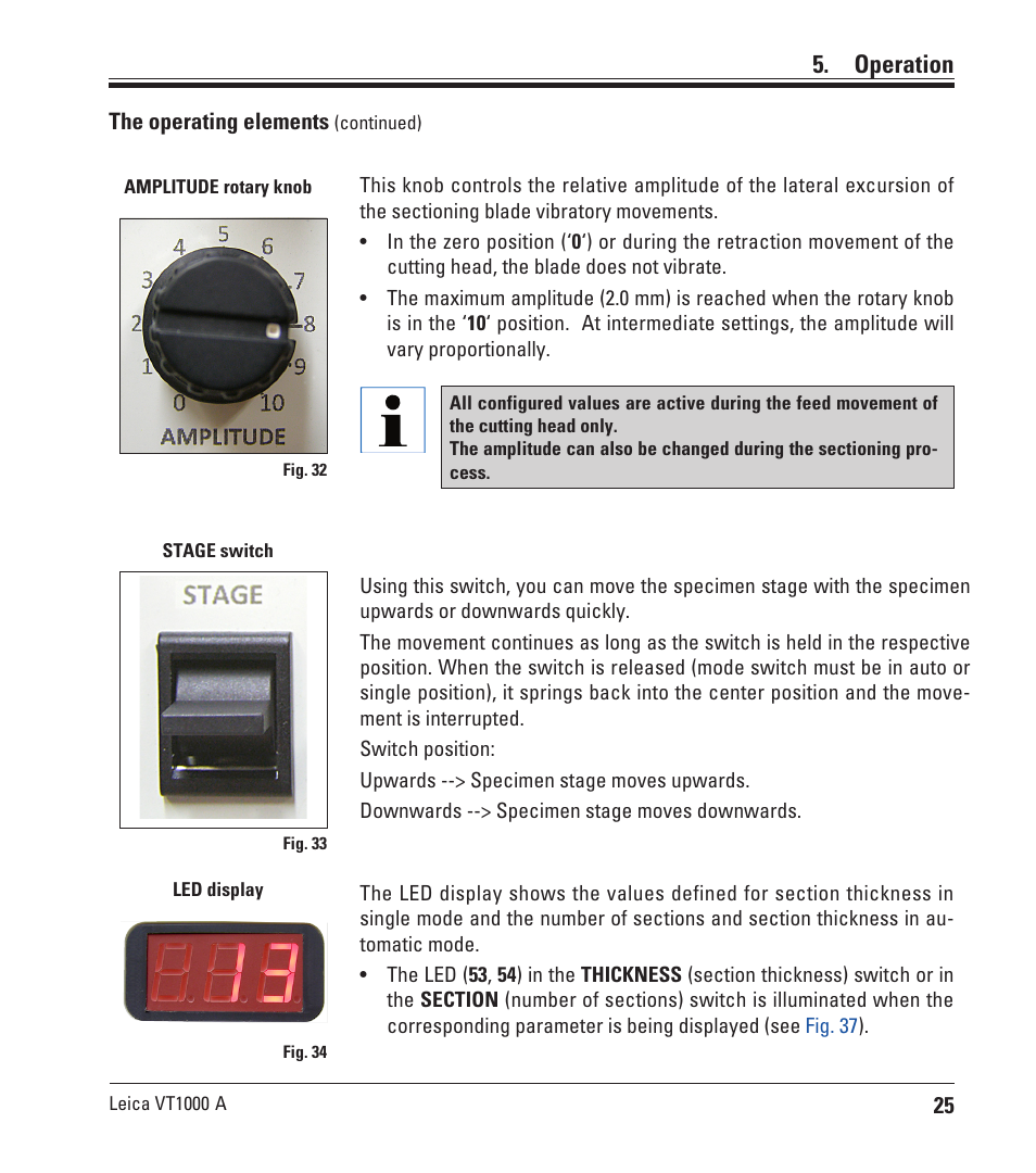 Operation | Leica Biosystems VT1000 A User Manual | Page 25 / 49