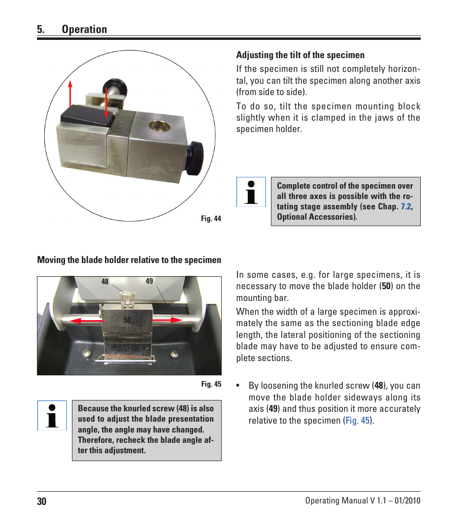 Operation | Leica Biosystems VT1000 A User Manual | Page 30 / 49