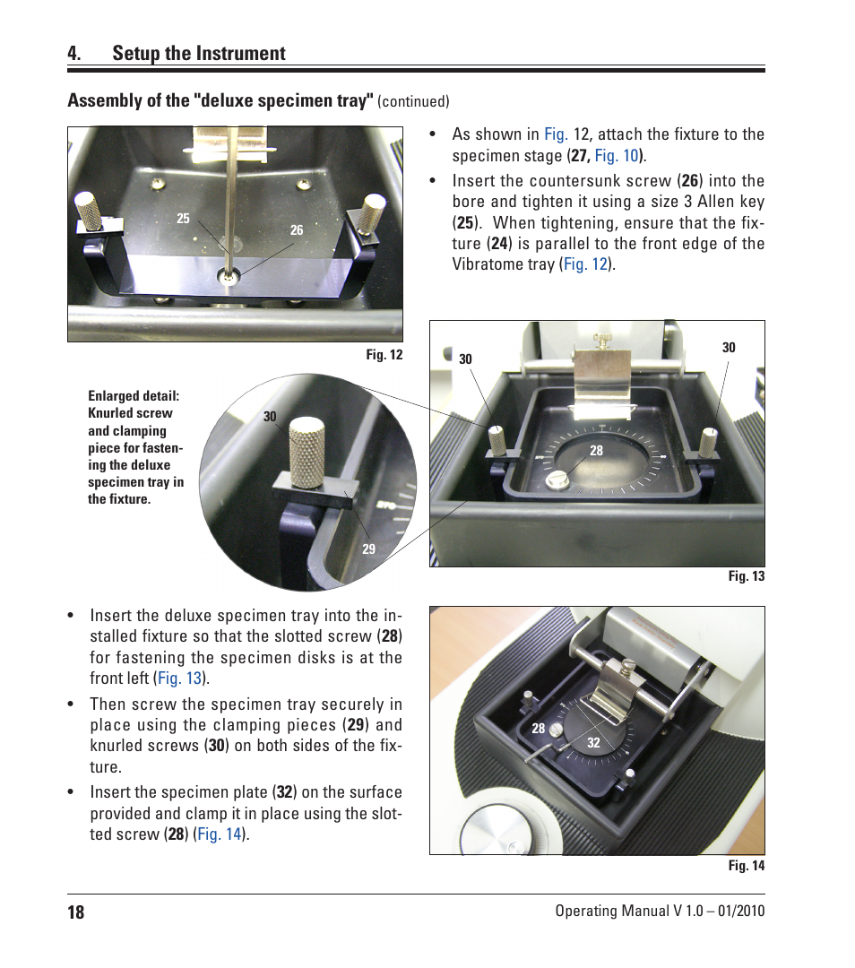 Setup the instrument | Leica Biosystems VT1000 P User Manual | Page 18 / 48