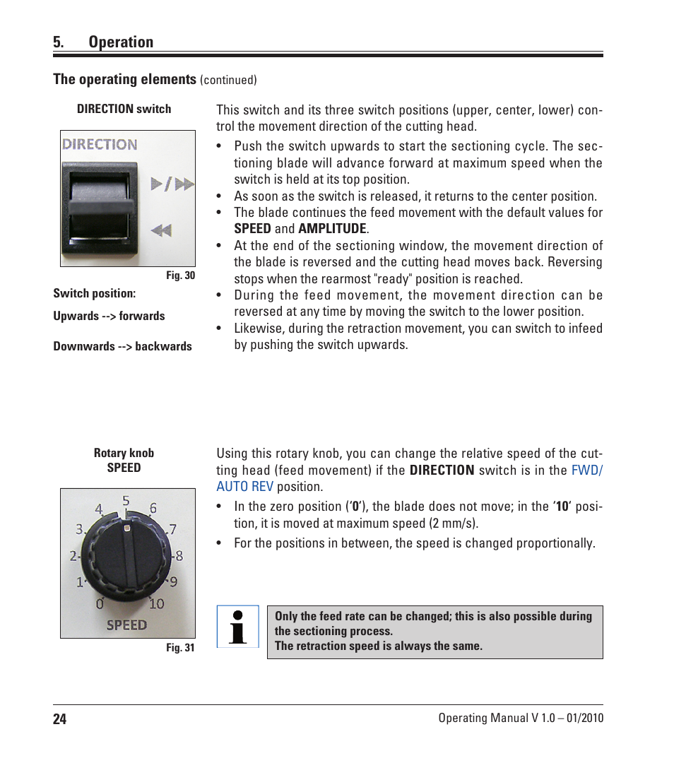 Operation | Leica Biosystems VT1000 P User Manual | Page 24 / 48